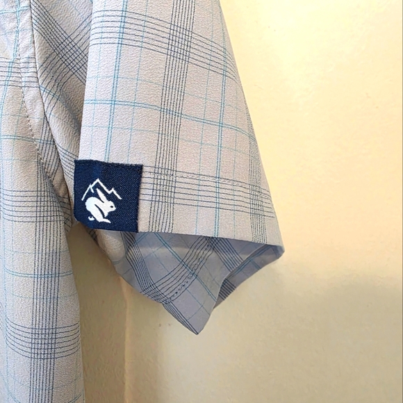 Men's Rabbit Light Blue High Country Short Sleeve Running Shirt - Picture 5 of 6